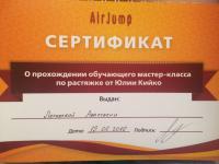 Сертификат преподавателя Лесинская А.В.